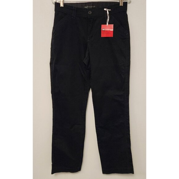 LEE‎ Sinfully Soft Pants Comfort Fit Straight Leg Black Womens Sz 6 Medium NEW - Picture 5 of 11